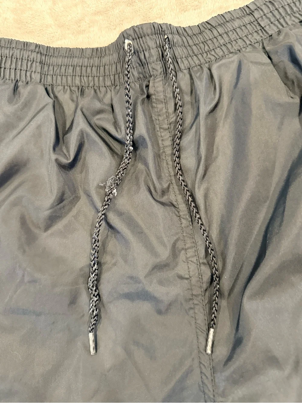Vintage Adidas Nylon Shorts w/ Lining Black Mens M Trefoil Logo Taiwan 90s